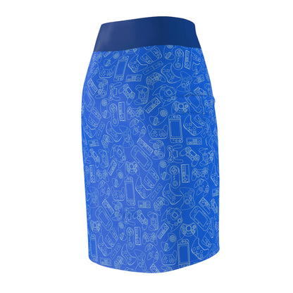 Video Game Women's Pencil Skirt (AOP)