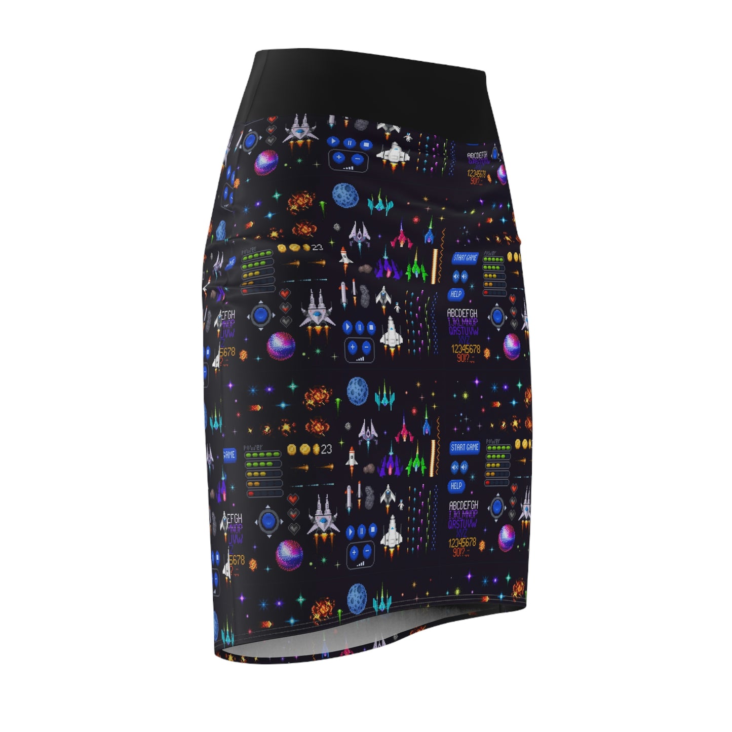 Space Invaders Pencil Skirt (AOP)