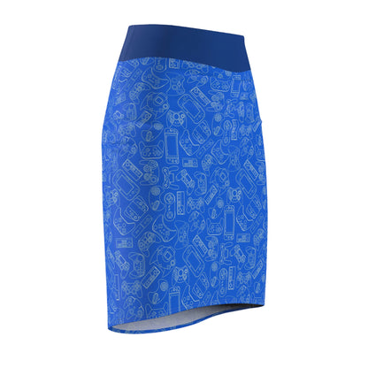 Video Game Women's Pencil Skirt (AOP)